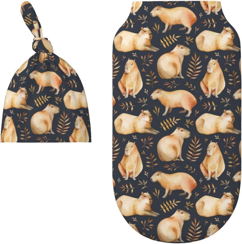 Figtihw Capybaras Swaddle Blankets Newborn Receiving Blanket Baby Swaddle Wrap Soft Sleeping Sack for Baby Girls Boys - Image 2